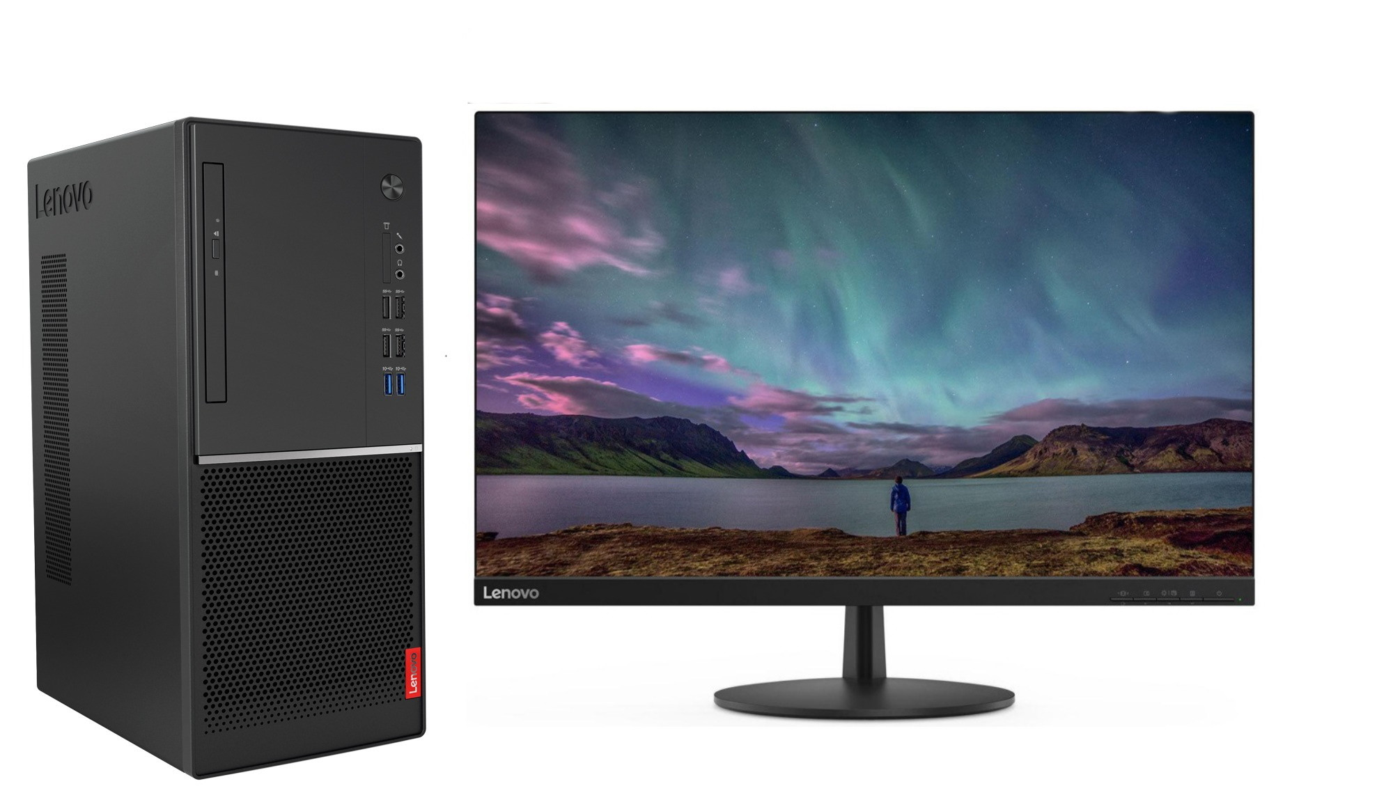 Lenovo V530-15ICB + LCD Monitor S27i-10 - 27" LED Intel Core i5 8400 Operativ xotira 4GB