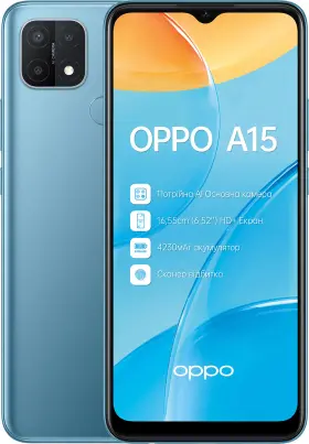 Oppo A15s, Blue, 4/64 GB