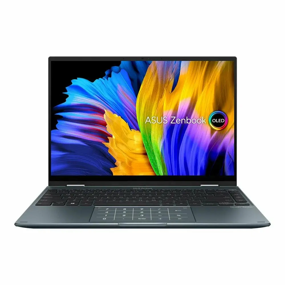 Ноутбук ASUS ZenBook 14 Flip OLED UP5401ZA-KN012W / i5-12500H / DDR4 8GB / SSD 512GB / OLED WQXGA+ 14" Pine Grey