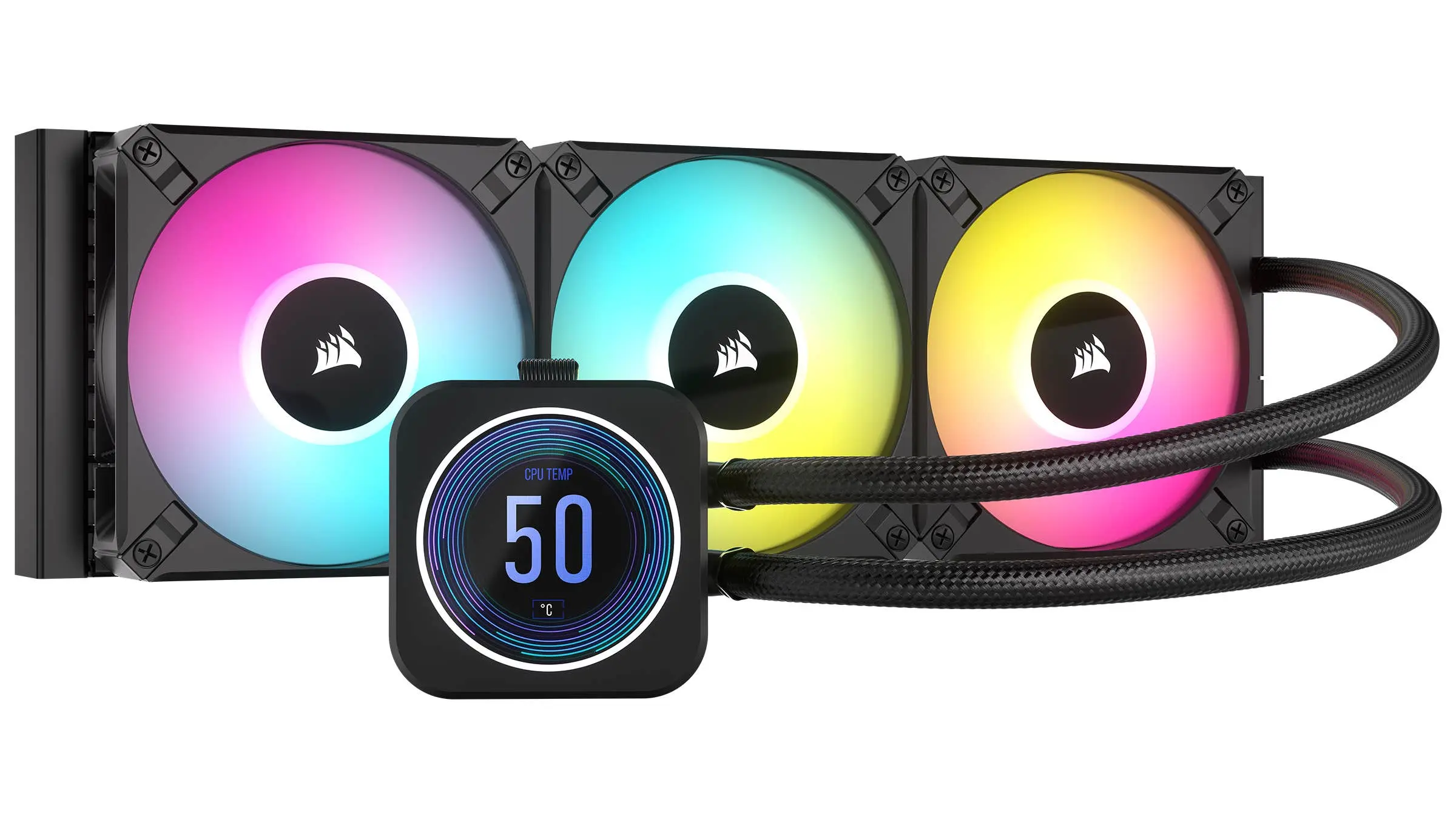 Система водяного охлаждения для процессора Corsair iCUE H120i Elite LCD XT 360mm Black