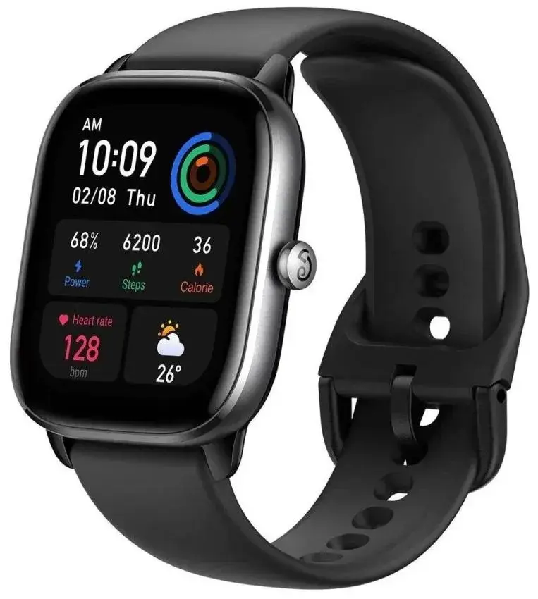 Amazfit GTS 4 mini smart soati, qora