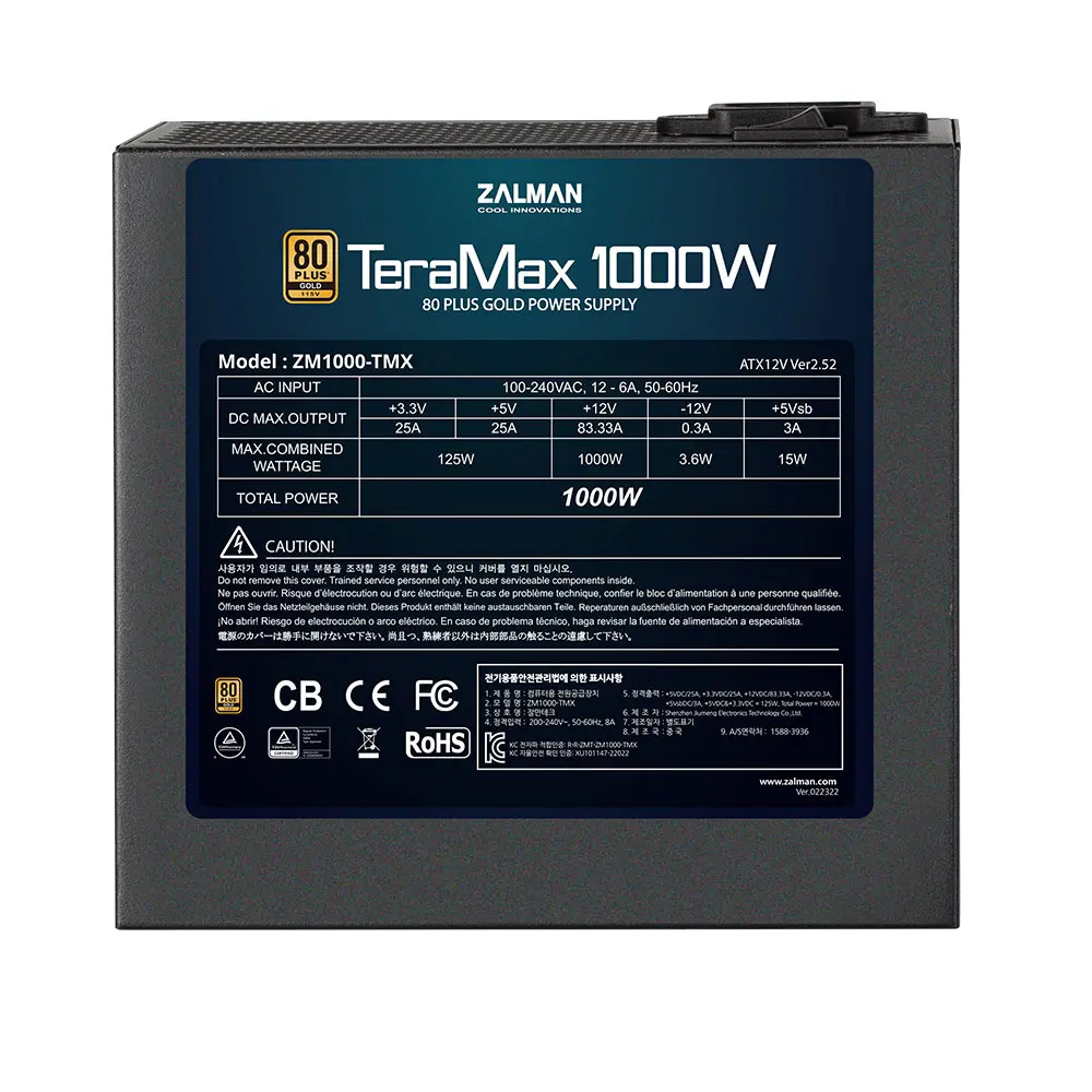 Блок питания Zalman TeraMax 1200-TMX 1200W