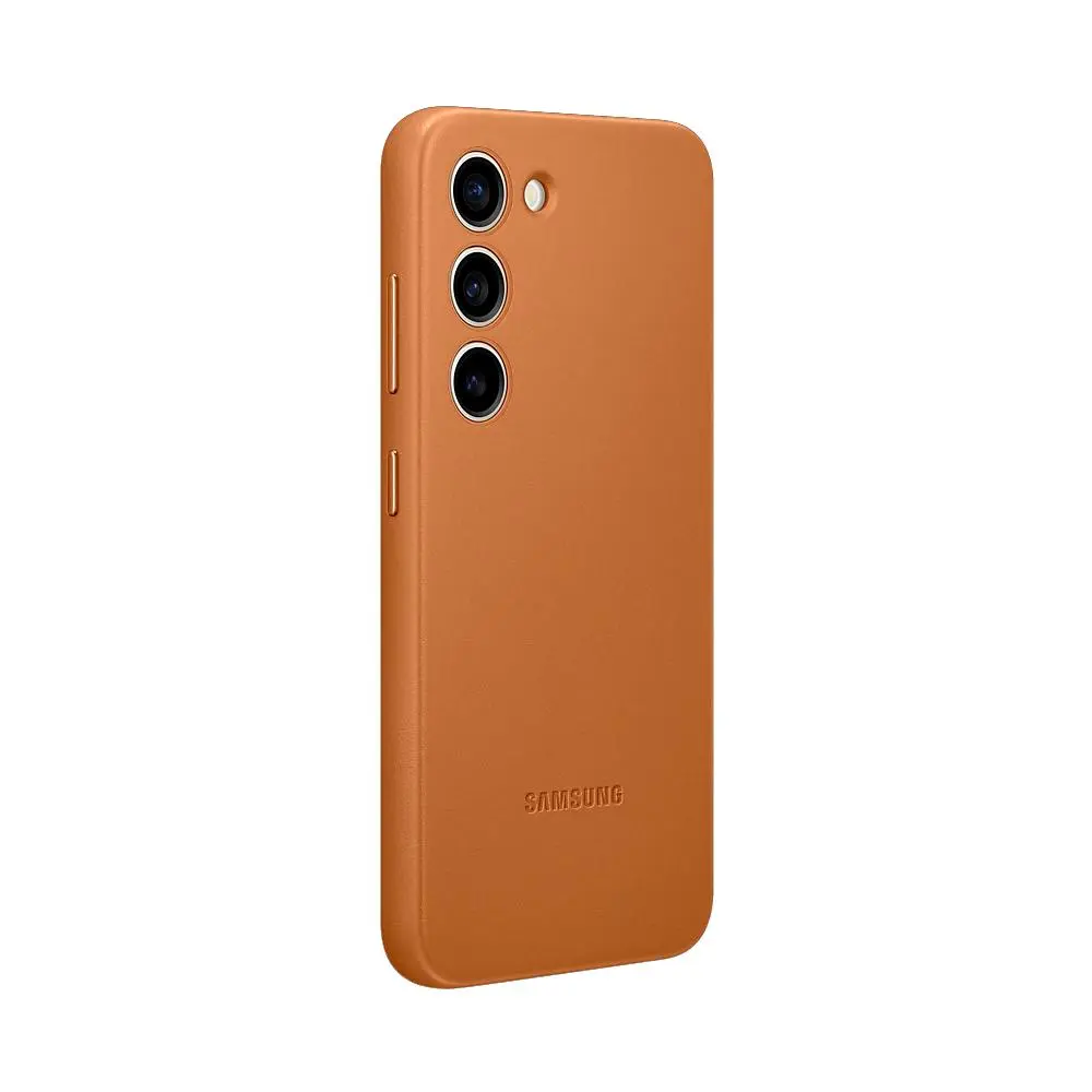Qopqoq Leather Cover Samsung Galaxy S23 Orange