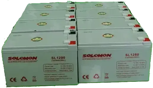 Akkumulyator Solomon, Black, SL1280 12V 8Ah
