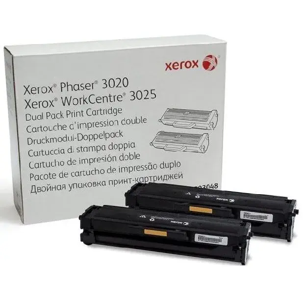 Katridj Xerox Phaser, Black, 3020/WC3025 Dual Pack