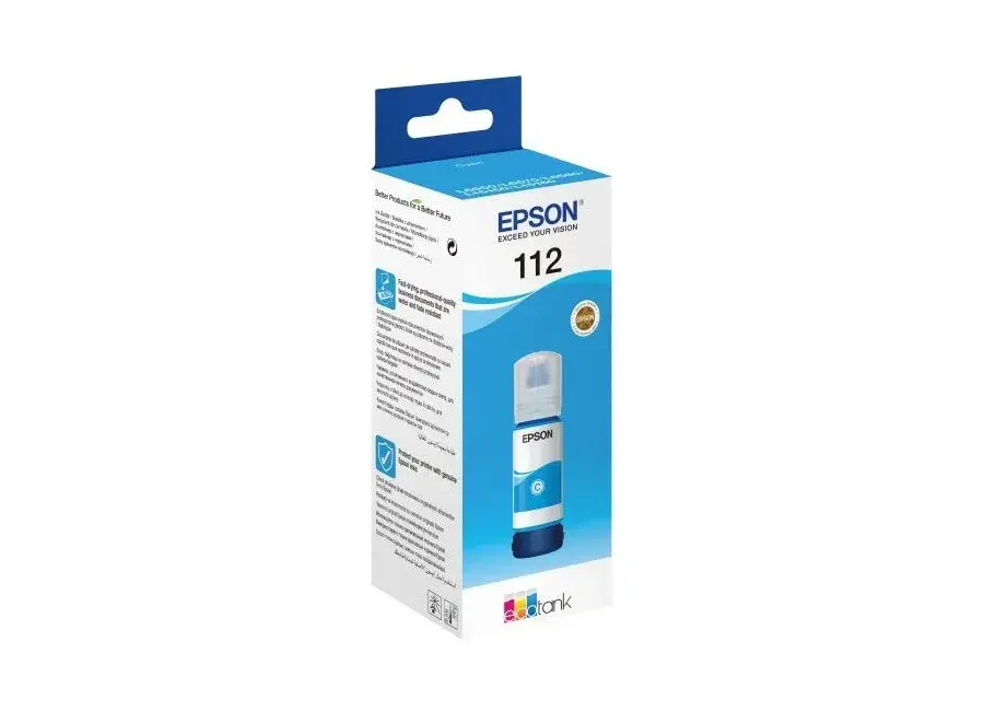 Siyoh Epson, Cyan, 112 EcoTank Ink Bottle C13T06C24A