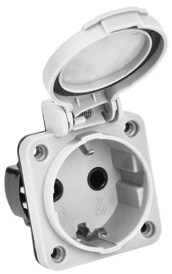 Розетка панельная РП13-3 с з/к с крышкой 2P+PE 16А IP54 MAGNUM IEK