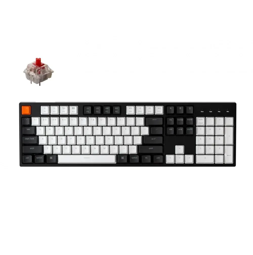 Клавиатура механическая Keyboard mechanical Keychron C2 104Key, Gateron G Pro Blue, Hot-Swap, USB-A,