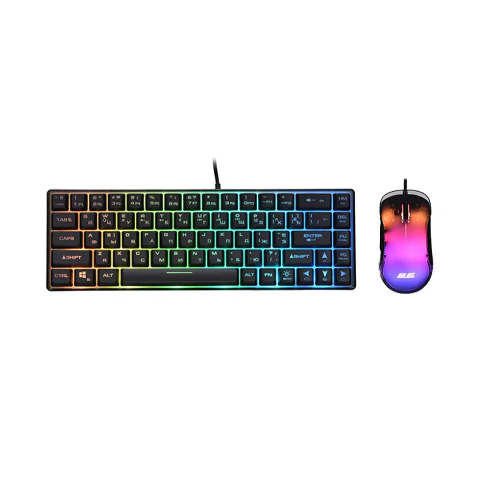 Комплект клавиатура + мышь 2E Gaming KG345 RGB USB + MG345 RGB USB / ERC