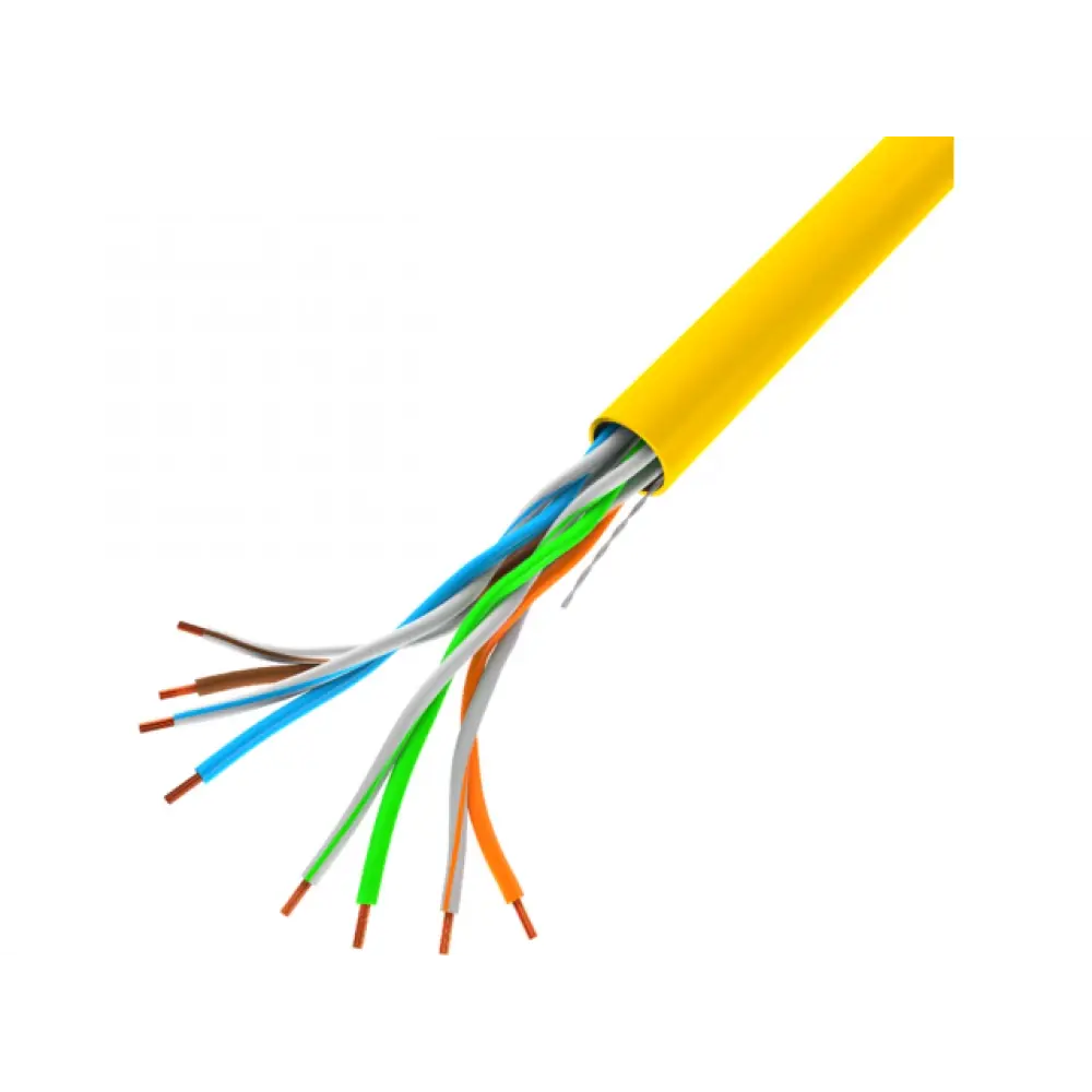 Кабель 2E CAT 6 U-UTP 305м AWG 23/1 LSZH-1 желтый