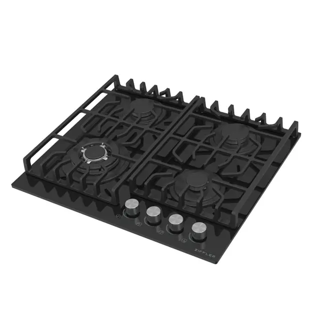Gaz paneli ZIFFLER 6L3GTK Black Glass Black