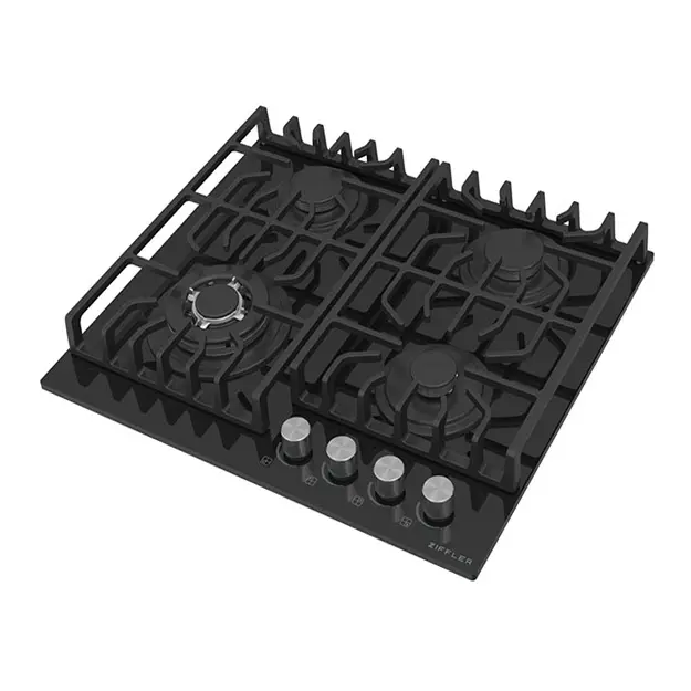 Gaz paneli ZIFFLER 94GTK SCHOTT Black Glass