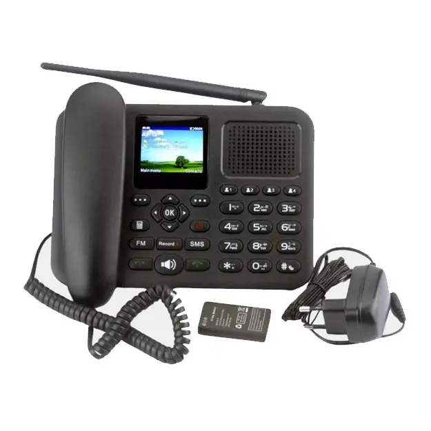 Statsionar telefon ZT9000 GSM DLNA 2 SIM kartalar Qora
