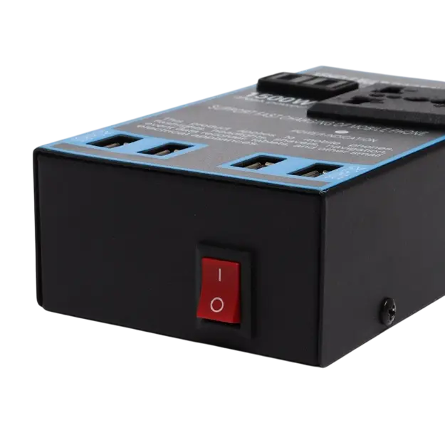 Avtomobil USB adapteri 4-in-1 USB-A x4, invertor 220 V