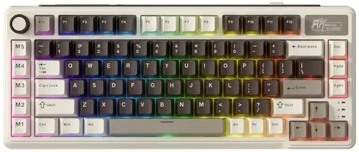 Клавиатура ROYAL KLUDGE L75 Mocha Grey Cream Switch RGB LED Hot-Swap
