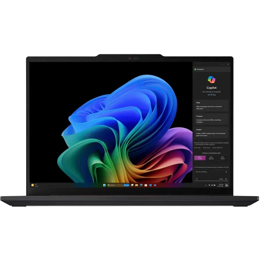 Noutbuk Lenovo ThinkPad T14s G6 / Snapdragon X Elite X1E-78-100 / DDR5 32GB / SSD 1TB / WUXGA IPS 14" Black