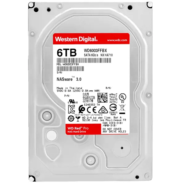 Жесткий диск HDD 6000Gb Western Digital Red PRO, WD6003FFBX 256 Mb, SATA III