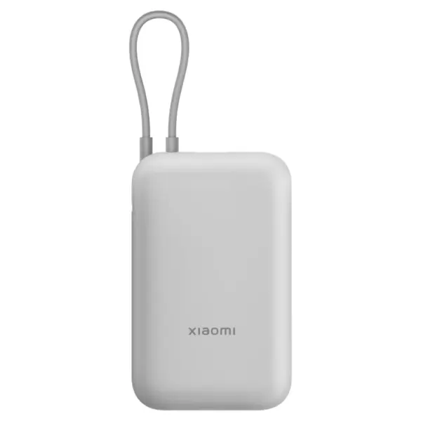 Портативный аккумулятор Xiaomi Power Bank 20000 mAh (Integrated Cable) Light Gray