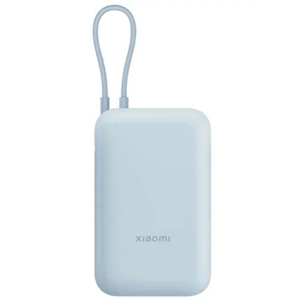 Портативный аккумулятор Xiaomi Power Bank 10000 mAh Integrated Cable, Ice Blue