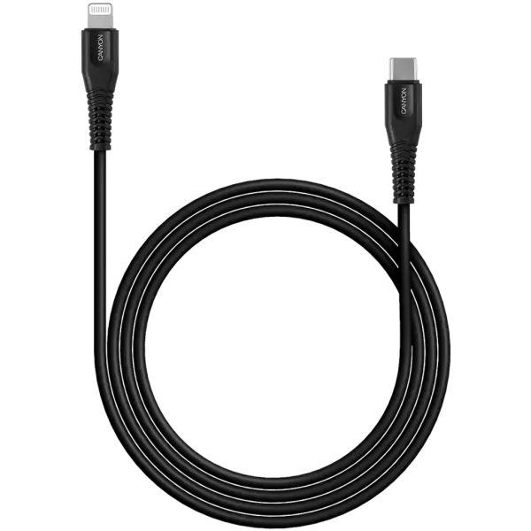 Kabel Canyon Type-C Lighiting MFI CNS-MFIC4B Black