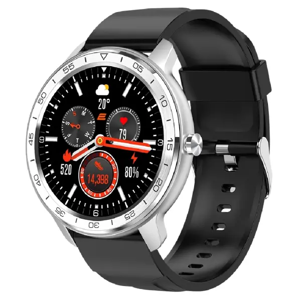 2E Alpha X 46 mm Silver aqlli soati