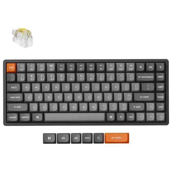 Клавиатура Keychron K2 MAX 84Key, K super Banana, Black (K2M-C4-UZ)