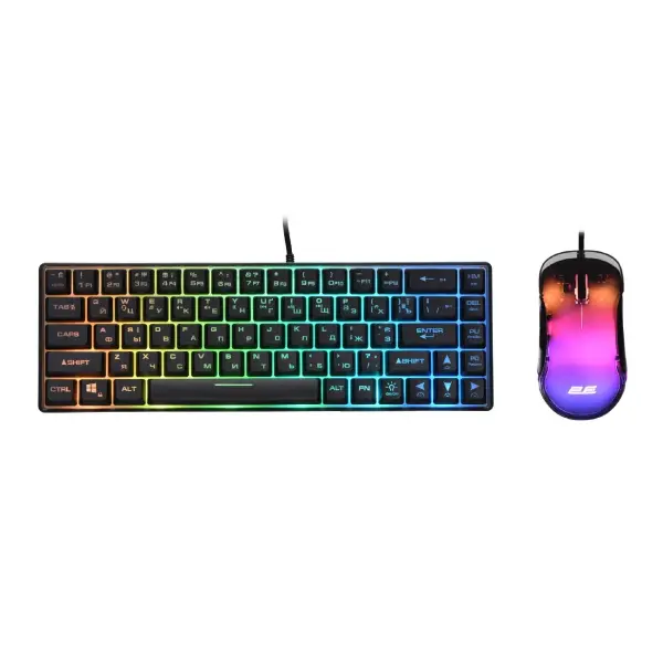 Комплект клавиатура + мышь 2E Gaming KG345 RGB USB + MG345 RGB USB / ERC