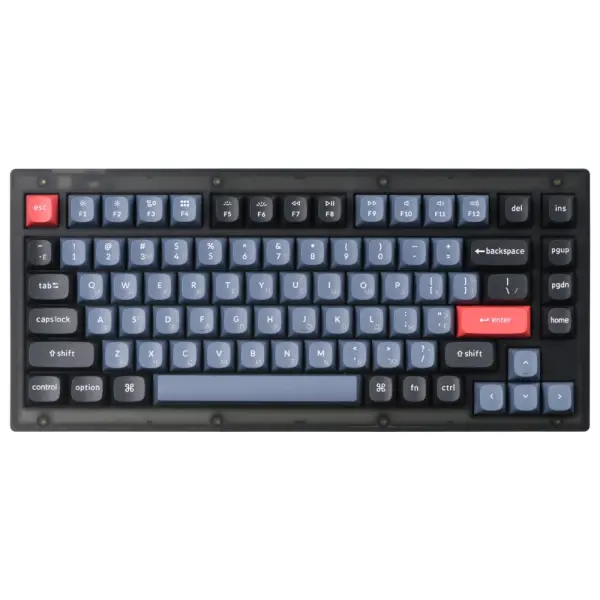 Klaviatura Keychron V1 QMK RGB [Gateron G Pro Red] HotSwap Frosted Black