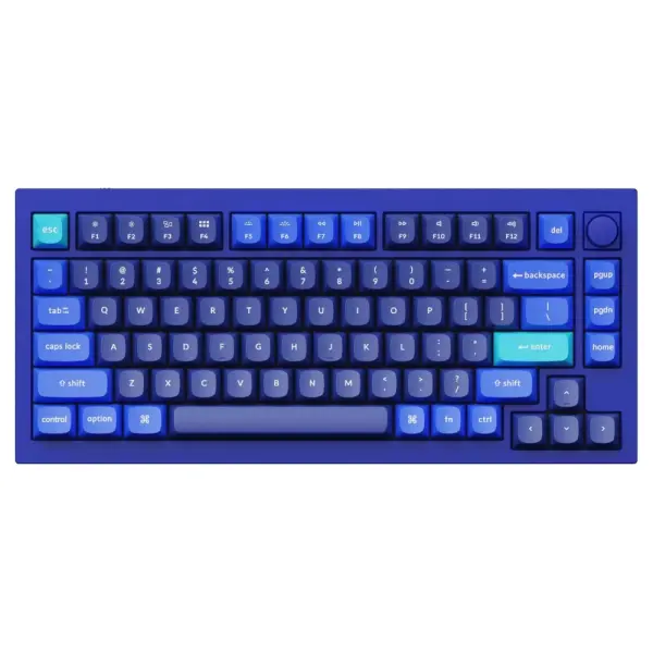 Клавиатура Keychron Q1 QMK, HotSwappable Gateron Phantom Red RGB Knob Navy