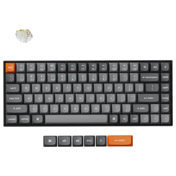 Беспроводная клавиатура Keychron K2 MAX White Led [K Super Banana] QMK