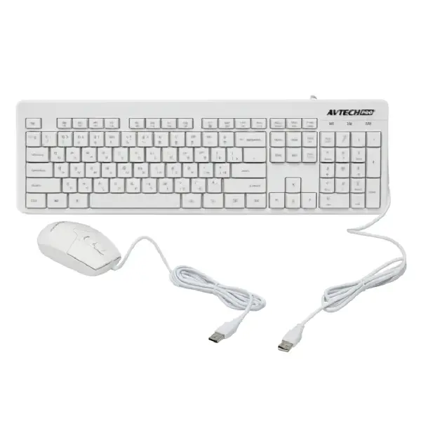 Klaviatura + sichqoncha to'plami Avtech Pro C302 White