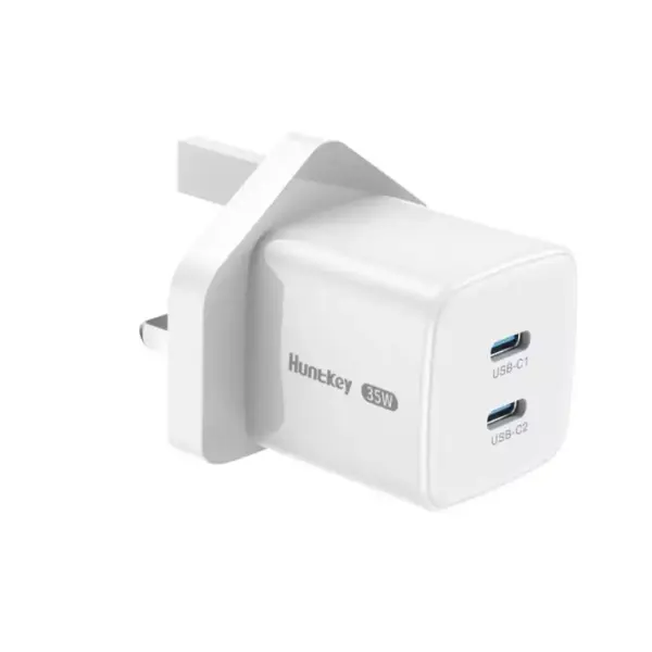 Tarmoq zaryadlovchi Huntkey Adapter Fast charger G35 Pro 35w ( 2xtype С )