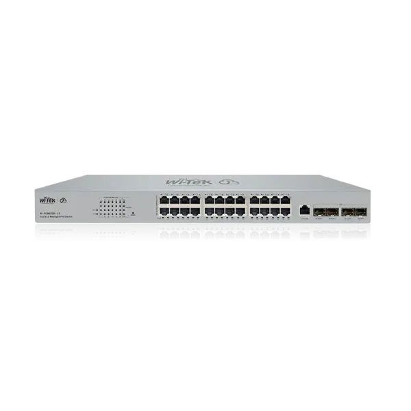 Коммутатор PoE Wi-Tek WI-PCMS528F-L3 V2 (24+4 SFP гигабитных порта)