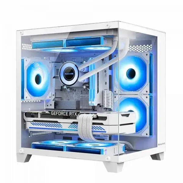 Kompyuter korpusi Huntkey S900 Aquiarium Micro White (No Fan)