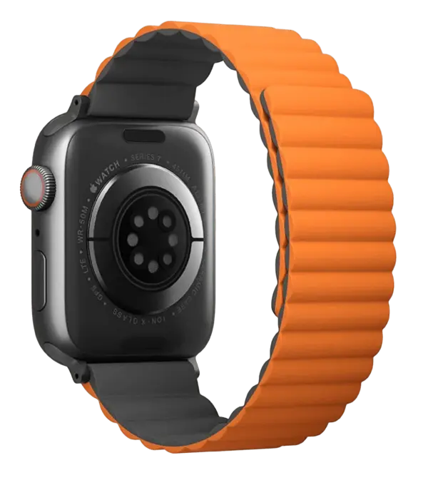 Tasma UNIQ Revix Reversible Magnetic Silicone Strap 49/45/44/42mm Grey-Orange