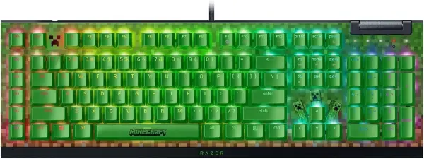 Клавиатура Razer, Green, BlackWidow V4 X Minecraft Edition