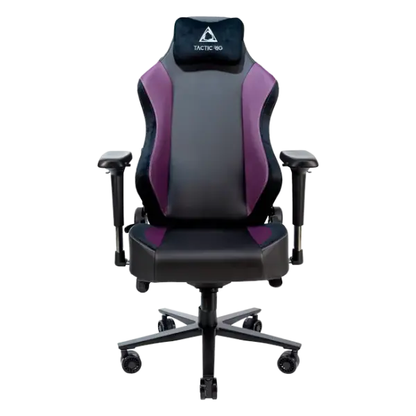 O'yin kreslosi TACTICRIG PANTHER PRO PLUS — BLACK/PURPULE PU LEATHER