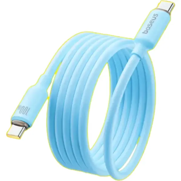 Кабель Baseus Silicone Magnetic Cable 1m USB-C to USB-C 
100W Galaxy Blue