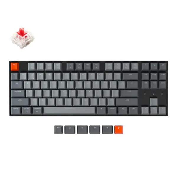 Клавиатура Keychron K8 Aluminum Frame Hot-Swappable Gateron Mechanical Keyboard RGB Red
