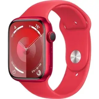 Умные часы Apple Watch Series 9, RED Aluminium Case, 45mm, GPS, RED Sport Band - S/M (MRXJ3QR/A)