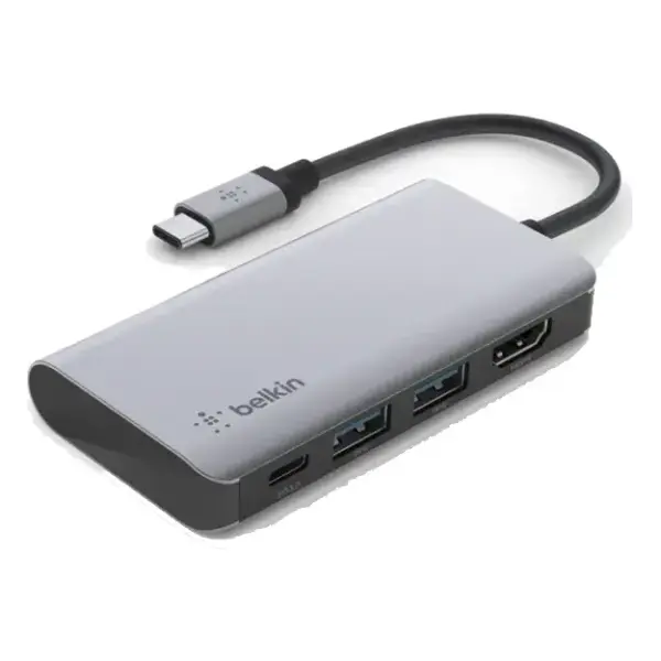 Adapter Belkin USB-C 4 in 1 Multiport Adapter AVC006BTSGY Grey