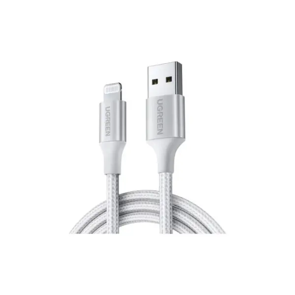 Кабель UGREEN US-199-60161 USB-A Lightning 1m Silvery White