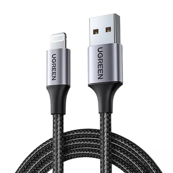 Kabel UGREEN US-199-60156 USB-A Lightning 1m Black