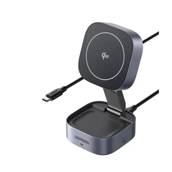 Беспроводное зарядное устройство UGREEN W-702-35316 2 in 1 Black