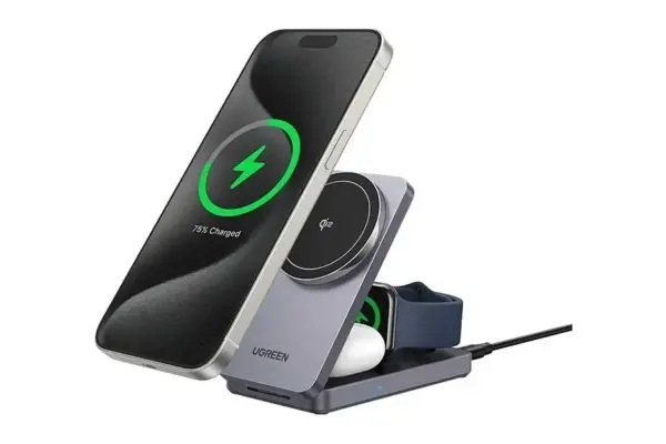 Беспроводное зарядное устройство UGREEN W-707-45025 3 in 1 Black