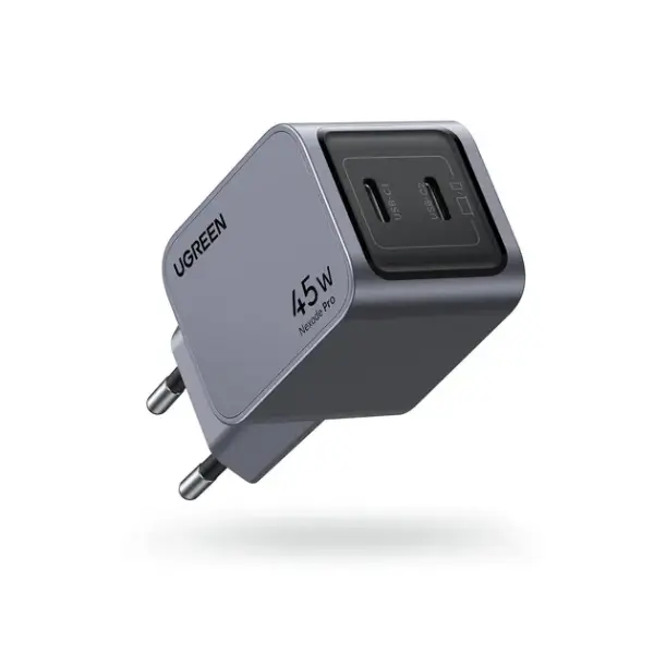 Tarmoq zaryadlovchi UGREEN 45W 2×USB-C GaN X-707-35008 Black