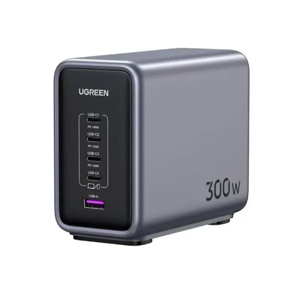 Tarmoq zaryadlovchi UGREEN 300W 5 port GaN CD-333-90903B Black