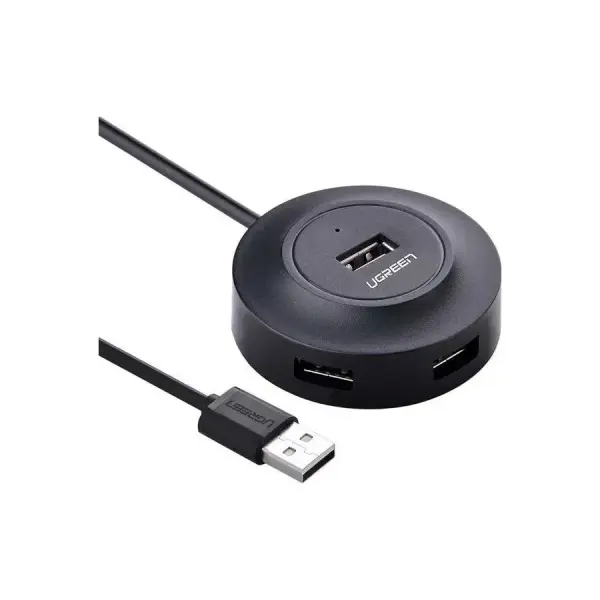 USB-хаб UGREEN Black, USB 2.0 4 порта 1м CR-106-20277