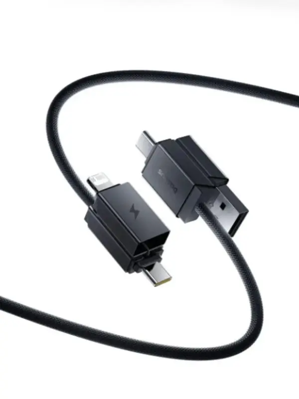 Kabel Baseus Versatile Fast Charging Cable USB-A+USB-C to USB-C+Lightning 60W 2m Black