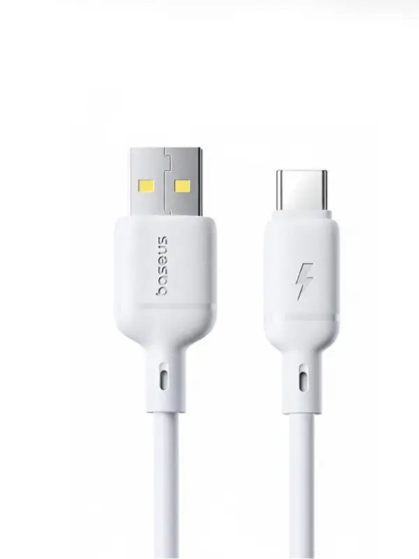 Kabel Baseus Silky Series Fast Charging Cable USB-A to USB-C 3A 1m Moon White
